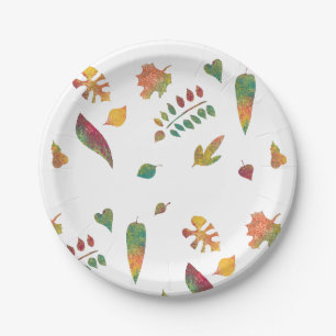 Farbenfrohe Herbstleaves zum Zeichnen von Papier-T Pappteller
