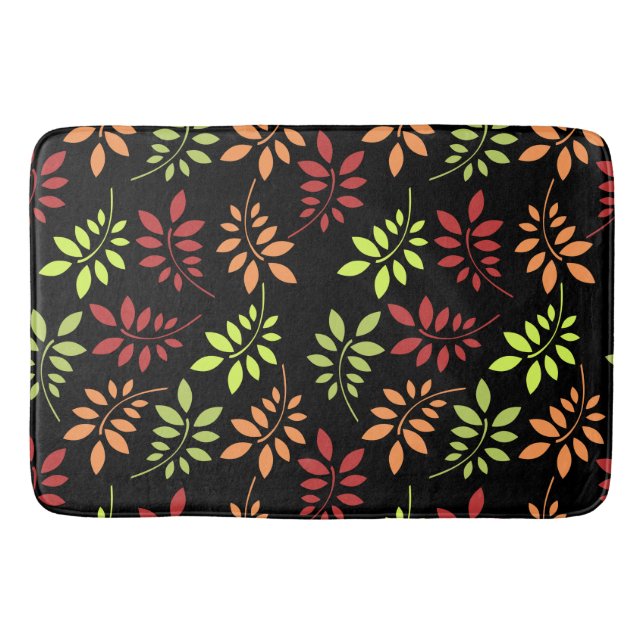 Farbenfrohe Herbstreben in warmen Tönen Bath Mat Badematte (Vorderseite)