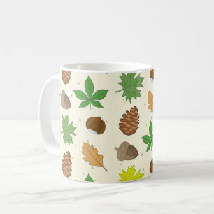 Farbenfrohe Herbstsaison - Naturmuster  Kaffeetasse