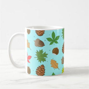 Farbenfrohe Herbstsaison - Naturmuster Kaffeetasse