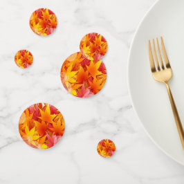 Farbenfrohe Herbsttisch Erntedank Confetti Konfetti