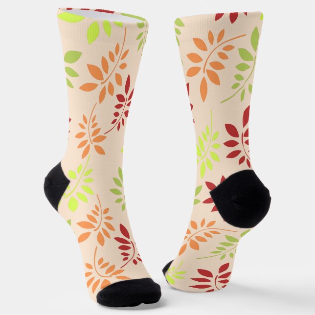 Farbenfrohe Herbstunterschiede in warmen Tönen Socken (Gewinkelt)