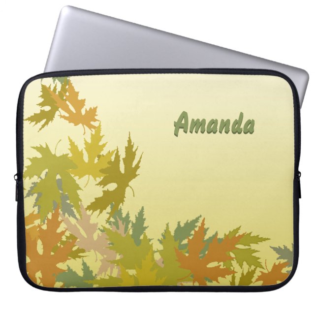 Farbenfrohe Herbstverluste Laptopschutzhülle (Vorderseite)