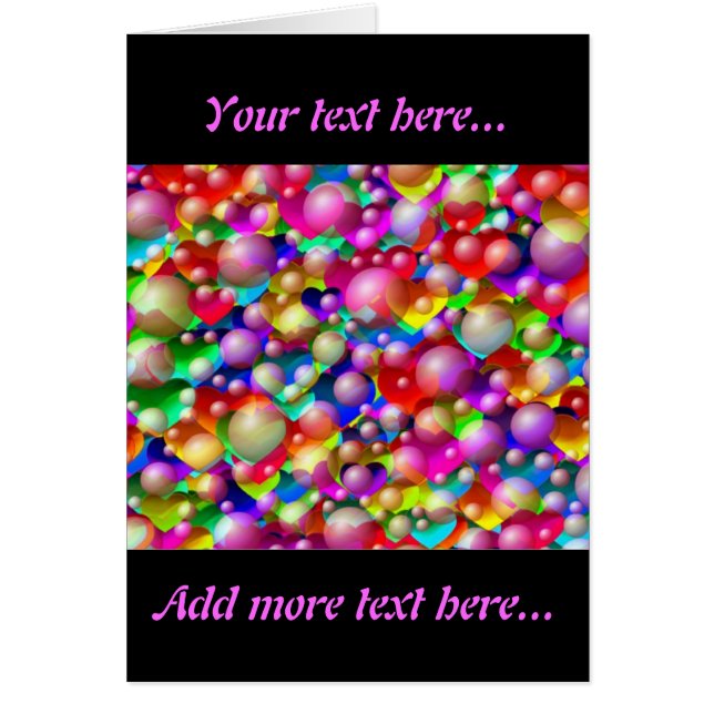 Farbenfrohe Herzen (Vorne)