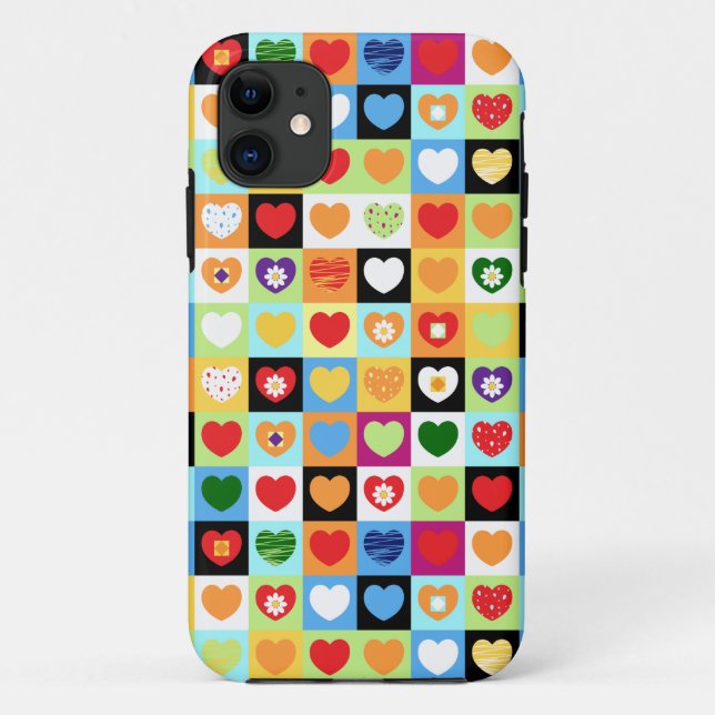 Farbenfrohe Herzen, iPhone-Gehäuse Case-Mate iPhone Hülle (Rückseite)