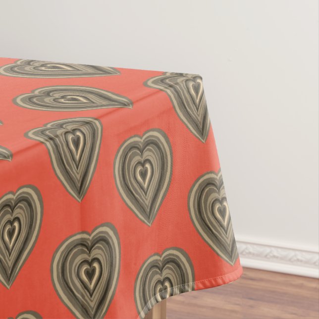 Farbenfrohe Herzen Tischdecke (Beispiel)
