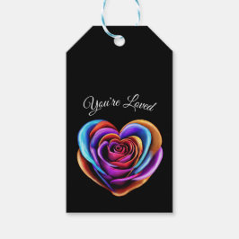 Farbenfrohe Herzform Rose- Geschenkanhänger