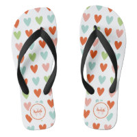 Farbenfrohe Herzklasselparade mit Flip Flops