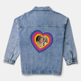 Farbenfrohe Herzlichkeit verleiht Ihrem eigenen Fo Jeansjacke