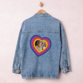 Farbenfrohe Herzlichkeit verleiht Ihrem eigenen Fo Jeansjacke