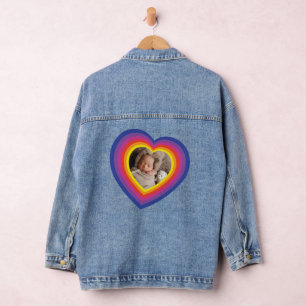 Farbenfrohe Herzlichkeit verleiht Ihrem eigenen Fo Jeansjacke