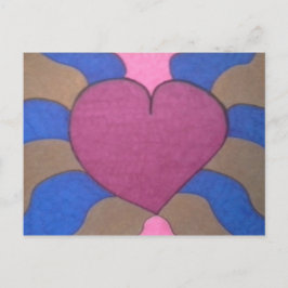 Farbenfrohe Herzlichkeit Zeitgenössische Kunst Postkarte