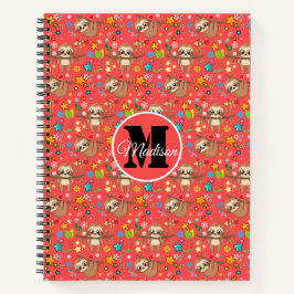 Farbenfrohe Herzsterne Latte Muster Personalisiert Notizbuch
