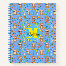 Farbenfrohe Herzsterne Latte Muster Personalisiert Notizbuch