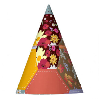 Farbenfrohe Hexagon-Blume, die Design verlassen Partyhütchen