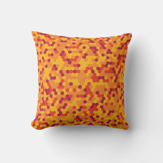 Farbenfrohe Hexagon Honeycomb Muster Kissen (Vorderseite)
