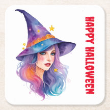 Farbenfrohe Hexe Zeichnend Halloween