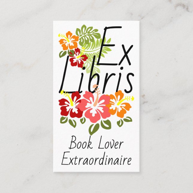 Farbenfrohe Hibiskus Lover Visitenkarte (Vorderseite)