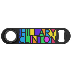 Farbenfrohe Hillary Clinton 2016 benutzerdefiniert Speed Flaschenöffner