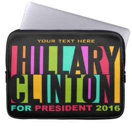 Farbenfrohe Hillary Clinton 2016 Laptop-Ärmel Laptopschutzhülle