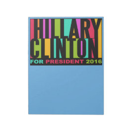Farbenfrohe Hillary Clinton 2016 Notizblöcke