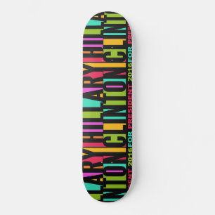 Farbenfrohe Hillary Clinton 2016 Skateboards