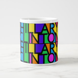 Farbenfrohe Hillary Clinton 2016 Tasse
