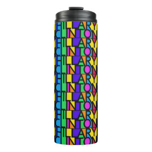 Farbenfrohe Hillary Clinton 2016 Thermosbecher