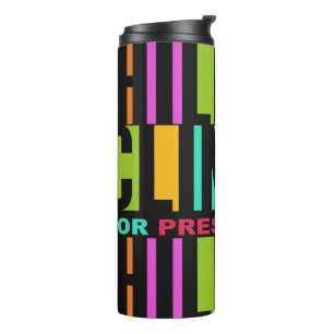 Farbenfrohe Hillary Clinton 2016 Thermosbecher