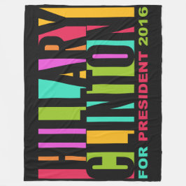 Farbenfrohe Hillary Clinton 2016 Vlies-Decken Fleecedecke