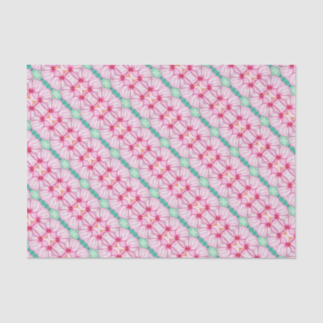 Farbenfrohe Hippie Chic Abstraktes Muster Seidenpapier (Vorderseite)