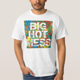 Farbenfrohe Hitzewallungen mehrfarbige Splash Rege T-Shirt