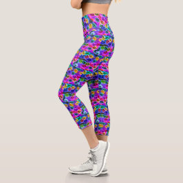 Farbenfrohe Hochwaisted Capris