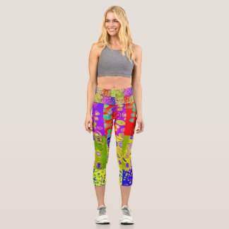 Farbenfrohe Hochwaisted Capris