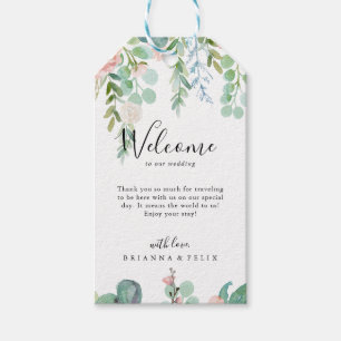 Farbenfrohe Hochzeit mit tropischem Flair Geschenkanhänger