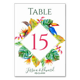 farbenfrohe Hochzeit von tropisch-hawaiianischen V Tischnummer