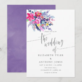 Farbenfrohe Hochzeitsfeier Einladung