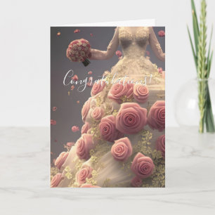 Farbenfrohe Hochzeitskarte für Blumenblumen - Brau Karte