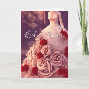 Farbenfrohe Hochzeitskarte für Brautparty, Blumenk Karte
