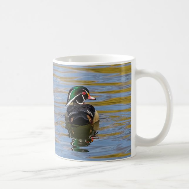Farbenfrohe Holzente Kaffeetasse (Rechts)