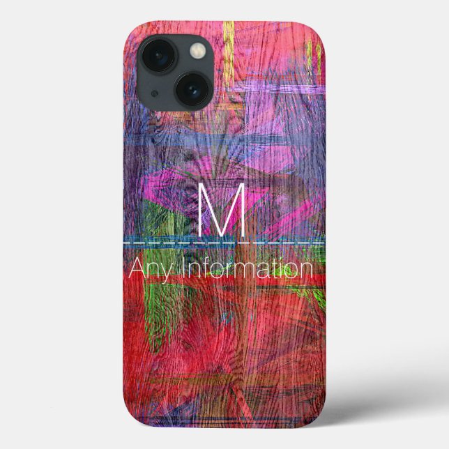 Farbenfrohe Holzkörner Case-Mate iPhone Hülle (Rückseite)