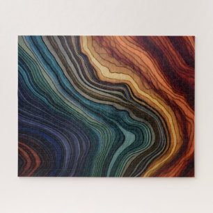 Farbenfrohe Holzpuzzle