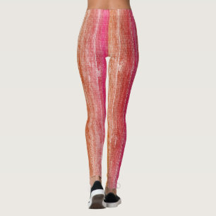 farbenfrohe Holzwand Leggings