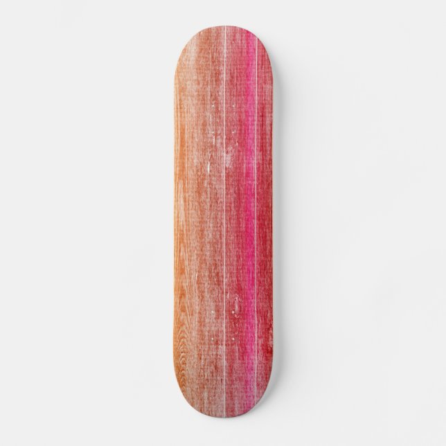 farbenfrohe Holzwand Skateboard (Vorderseite)