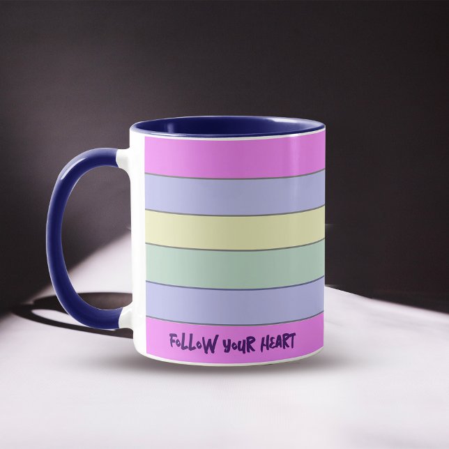 Farbenfrohe horizontale Streifen Tasse (Von Creator hochgeladen)