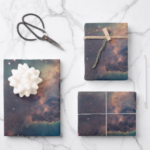 Farbenfrohe Hubble-Weltraumteleskop Carina Nebula  Geschenkpapier Set