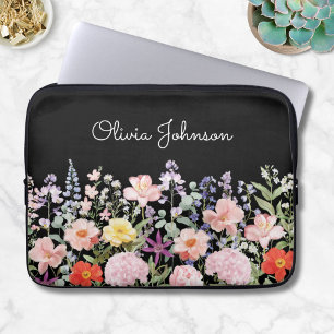 Farbenfrohe Hübsche Blumen Florale Gärten Personal Laptopschutzhülle