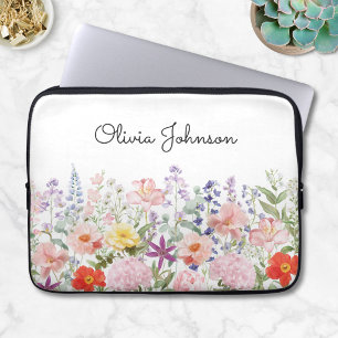Farbenfrohe Hübsche Blumen Florale Gärten Personal Laptopschutzhülle