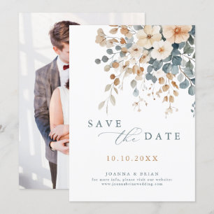 Farbenfrohe Hübsche FrühlingsWildblume Foto Save The Date