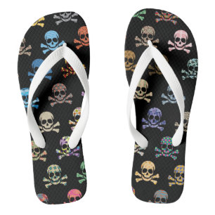 Farbenfrohe Hülle und Kreuzbein Flip Flops